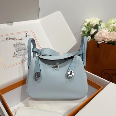 cheap quality Hermes Lindy mini 19cm Swift touch Bleu Brume PHD